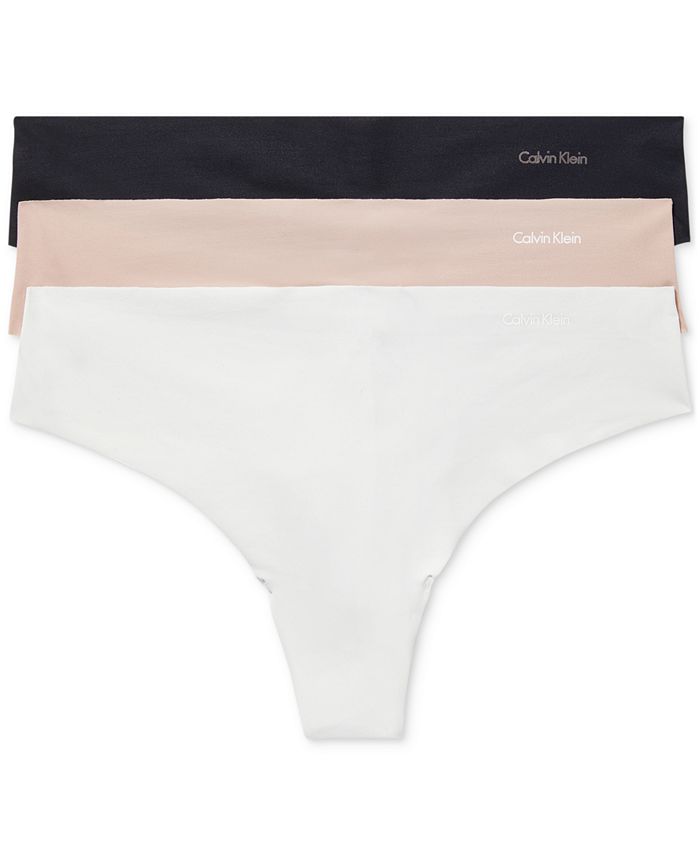 Implementeren musicus eerlijk Calvin Klein Women's Invisibles 3-Pack Thong Underwear QD3558 & Reviews -  All Underwear - Women - Macy's