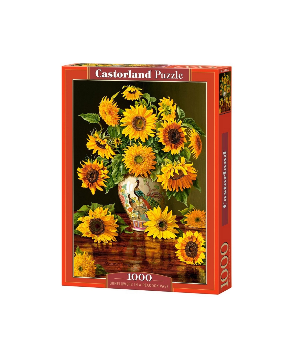 Castorland Sunflowers In A Peacock Vase Jigsaw Puzzle Set, 1000 Piece In Multicolor