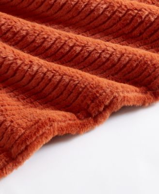 CLOSEOUT! Solid Ribbed Super Soft Textured Throw, 50" x 60"