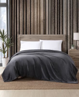 Eddie Bauer Solid Ultra Soft Plush Blankets Bedding