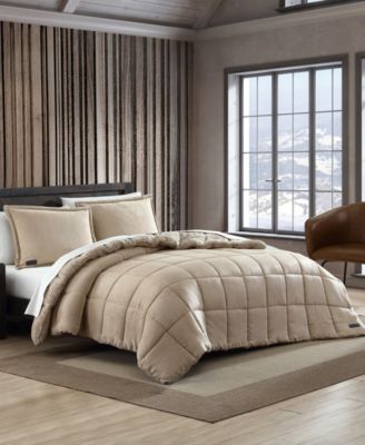Sherwood Reversible Micro-suede Sherpa Comforter Set, Twin