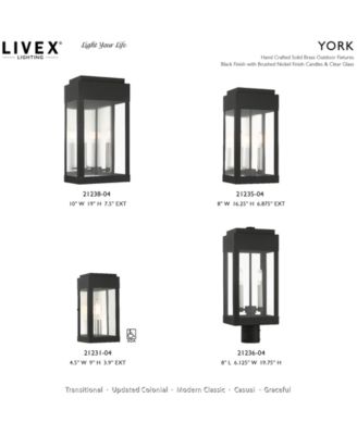 York 2 Light Outdoor Wall Lantern