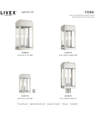 York 2 Light Outdoor Wall Lantern