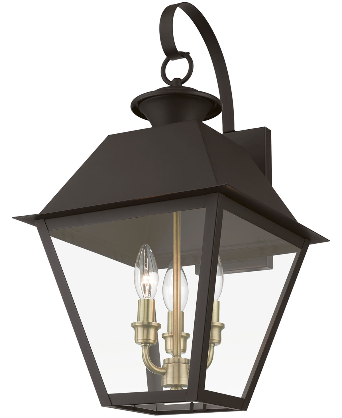 Livex Wentworth 3 Light Outdoor Large Wall Lantern