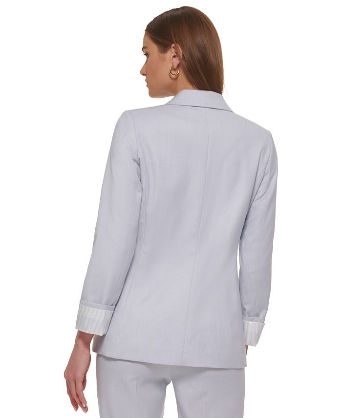 Double-Breasted Notched Blazer
