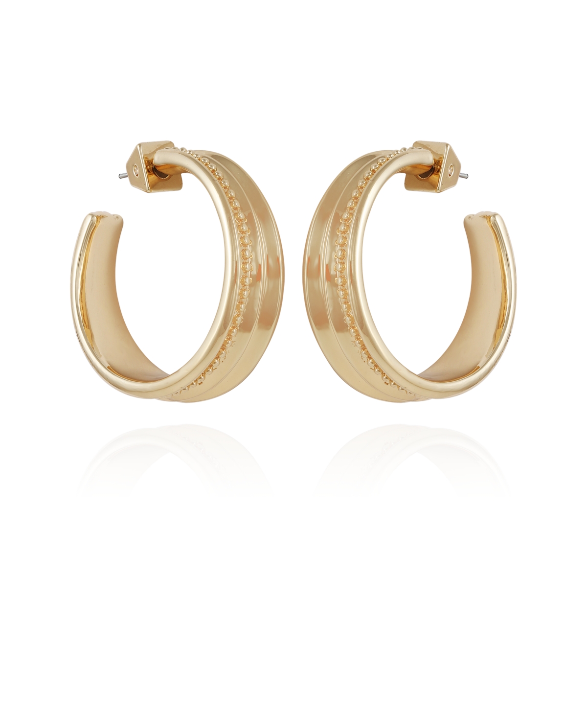 Vince Camuto Gold-tone Open Stacked Hoop Earrings In Gold
