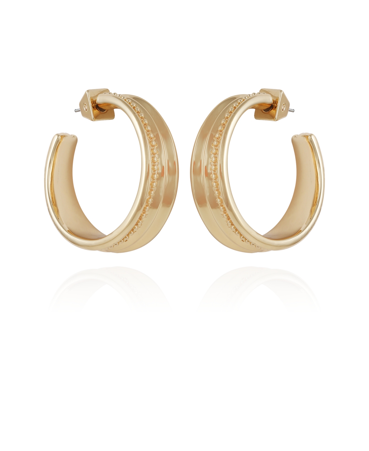 Vince Camuto Gold-tone Open Stacked Hoop Earrings