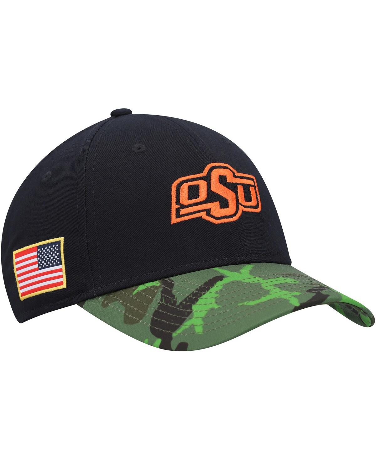Nike Men's  Black And Camo Oklahoma State Cowboys Veterans Day 2tone Legacy91 Adjustable Hat In Black,camo