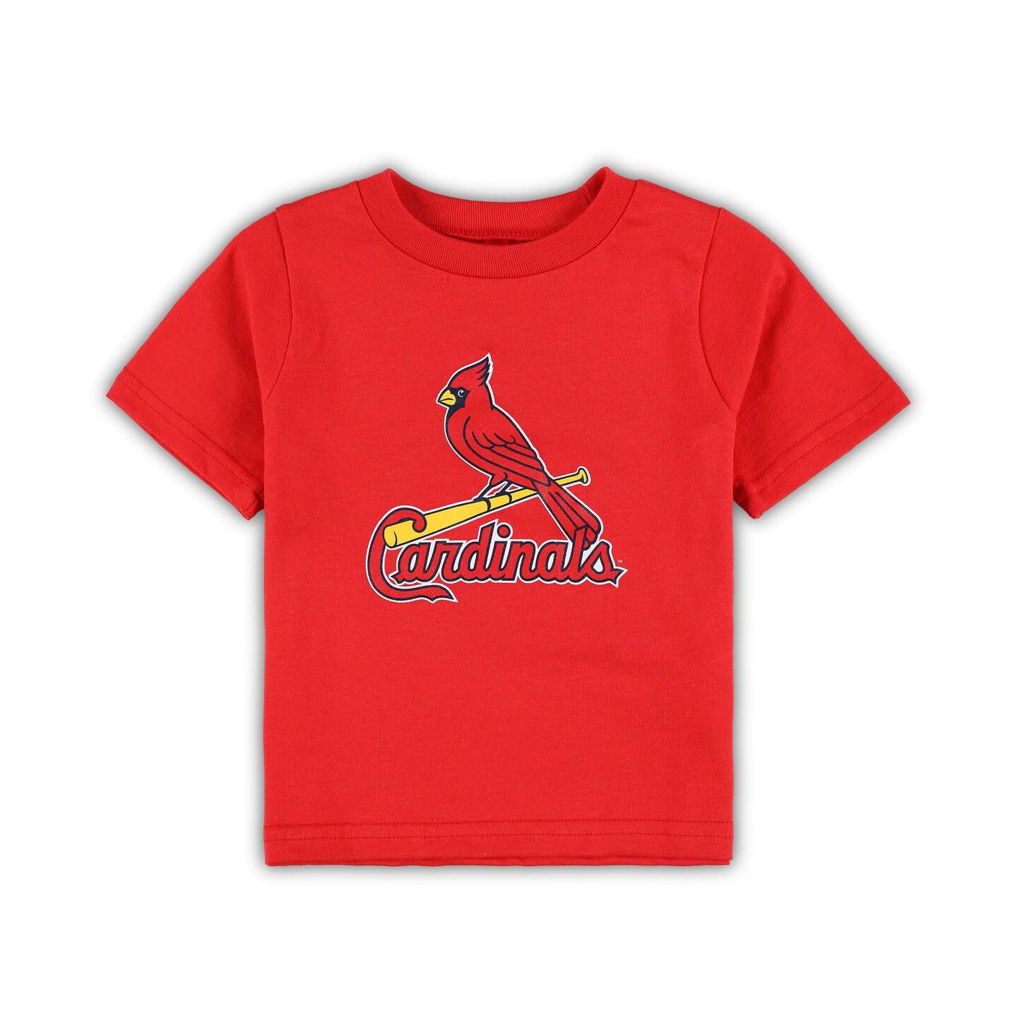 Футболка Outerstuff Red St. Louis Cardinals Team Crew Primary Logo T-shirt для малышей — фото 1