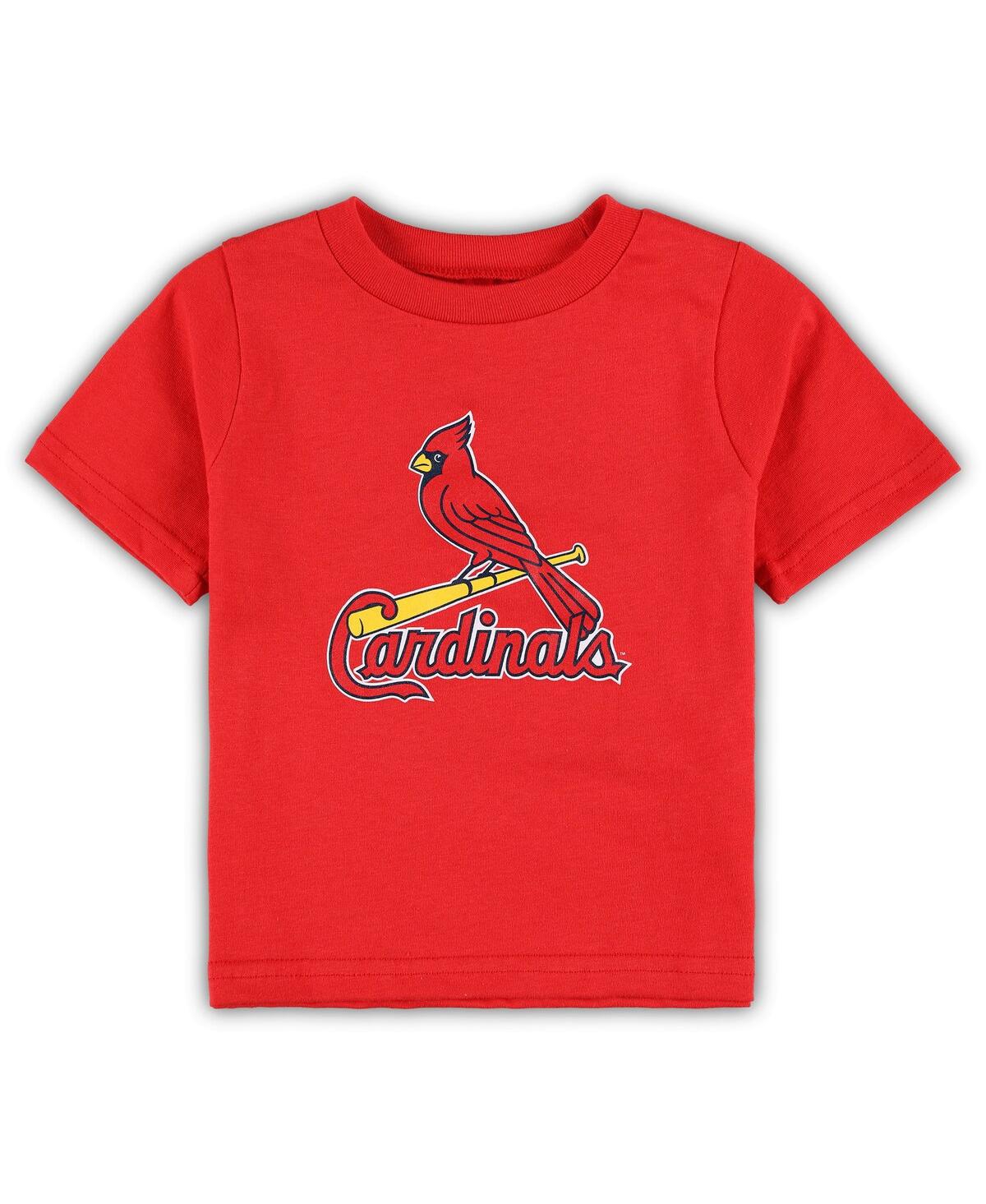 Outerstuff Babies' Infant Boys And Girls Red St. Louis Cardinals Team Crew Primary Logo T-shirt