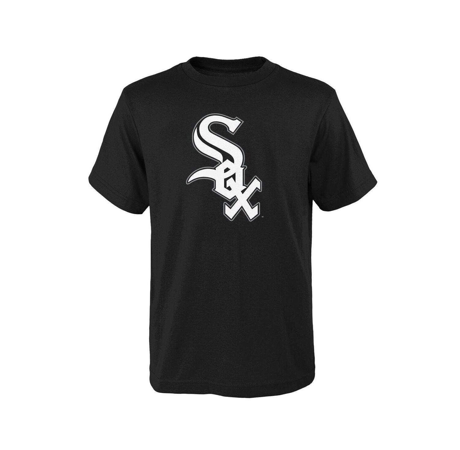 Big Boys and Girls Black Chicago White Sox Logo Primary Team T-shirt