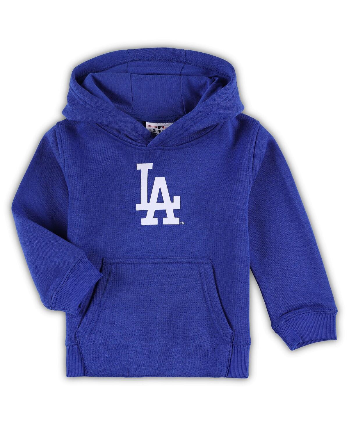 Outerstuff Babies' Toddler Boys And Girls Royal Los Angeles Dodgers Team Primary Logo Fleece Pullover Hoodie