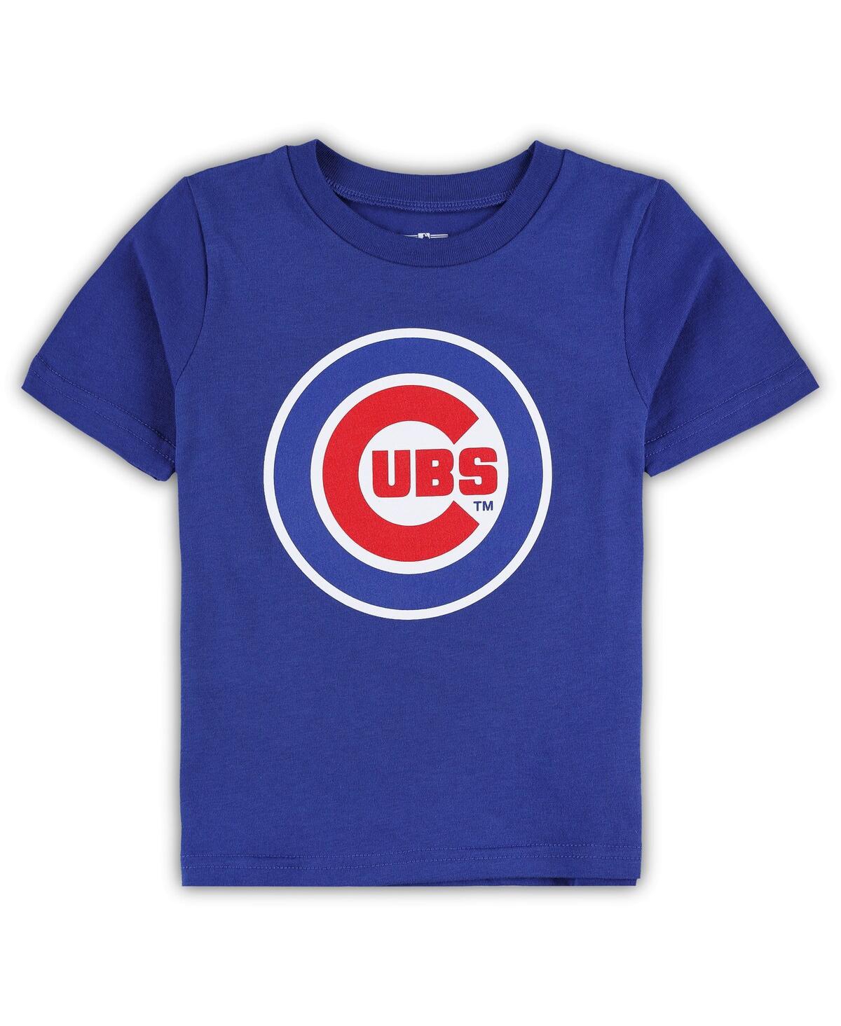 Outerstuff Babies' Infant Boys And Girls Royal Chicago Cubs Team Crew Primary Logo T-shirt