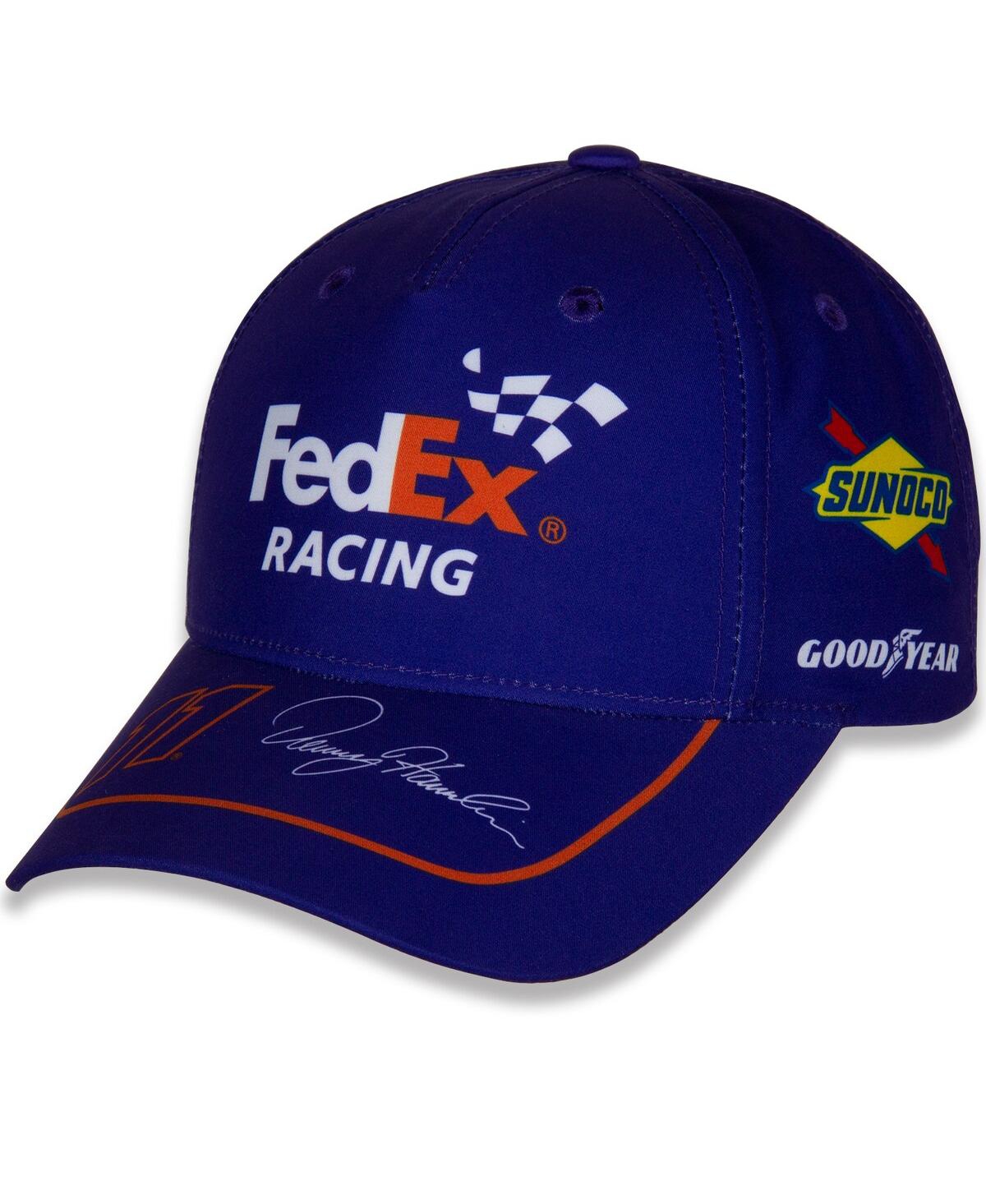 Men's Joe Gibbs Racing Team Collection Purple Denny Hamlin Uniform Adjustable Hat - Purple