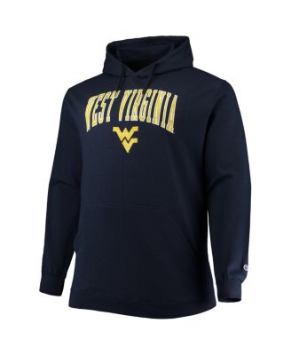 Men's Navy West Virginia Mountaineers Big and Tall Arch Over Logo Powerblend Pullover Hoodie