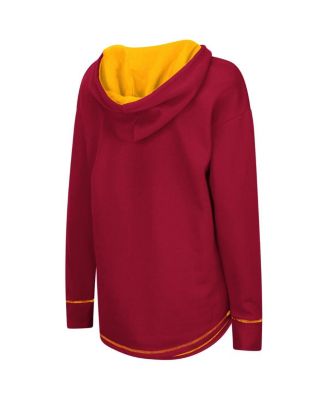 Women's Cardinal Iowa State Cyclones Tunic Pullover Hoodie