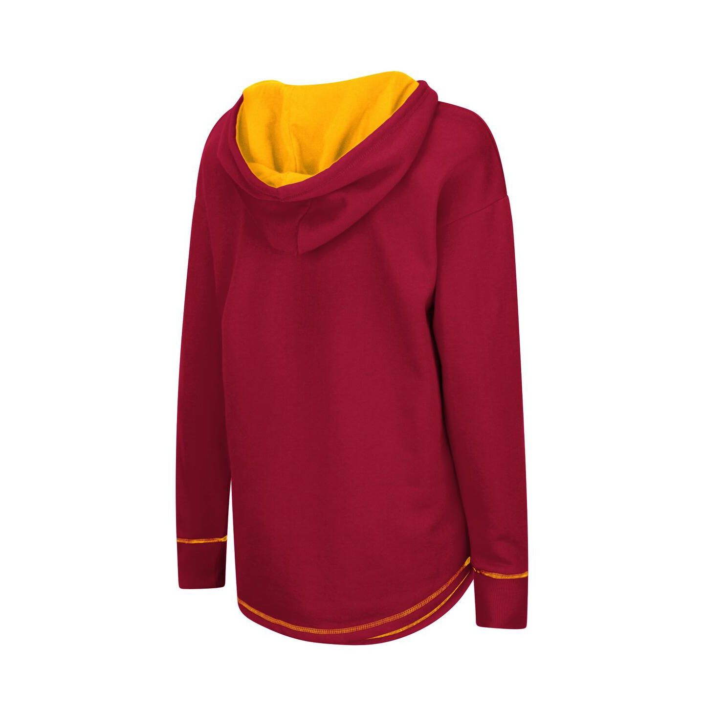 Женское худи Colosseum Cardinal Iowa State Cyclones Tunic Pullover — фото 4