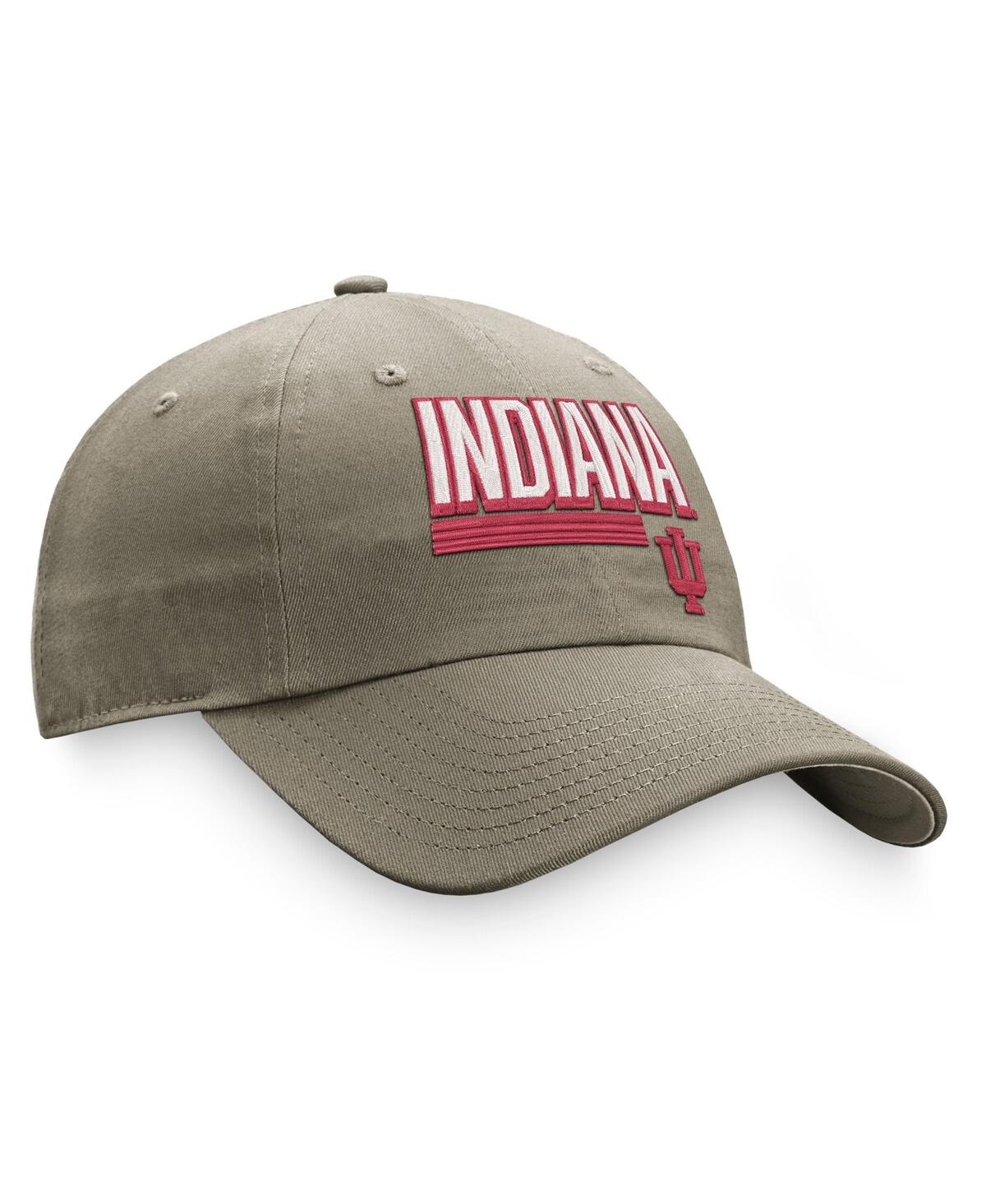 Shop Top Of The World Men's  Khaki Indiana Hoosiers Slice Adjustable Hat