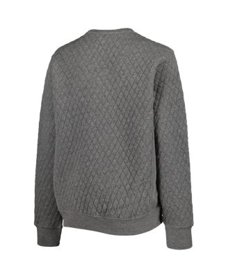 Women's Heather Charcoal Cincinnati Bearcats Moose Quilted Pullover Sweatshirt