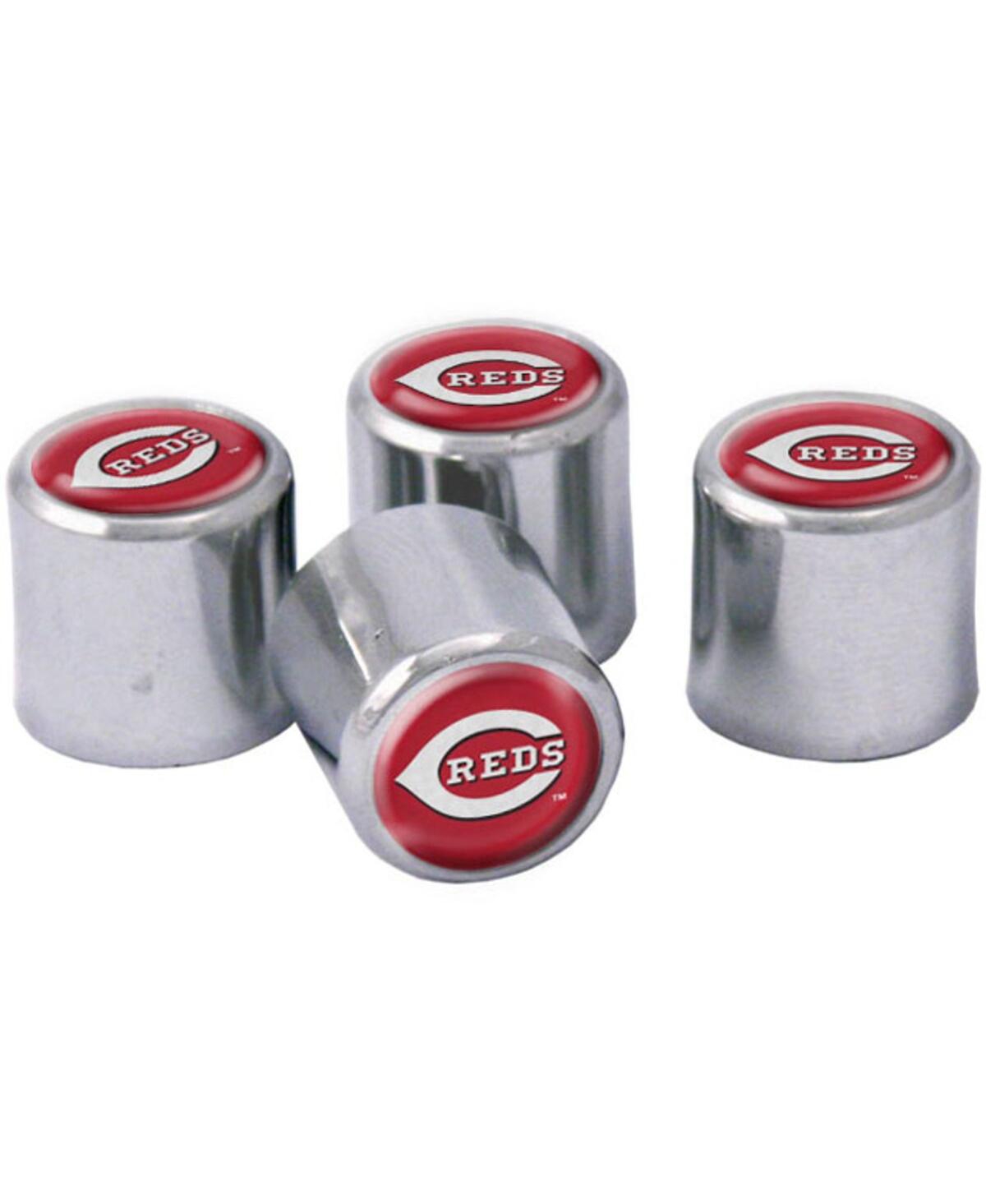 Wincraft Cincinnati Reds 4-pack Valve Stem Covers In Red,silver