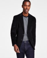 Michael Kors Men's Modern-Fit Stretch Corduroy Solid Sport Coat - Black
