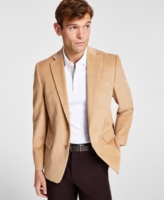 Michael Kors Men's Modern-Fit Stretch Corduroy Solid Sport Coat - Camel