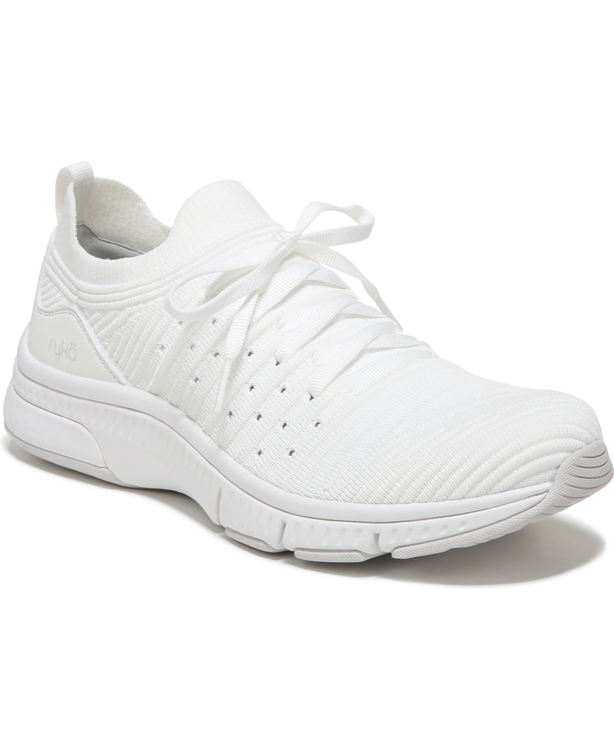 Ryka Women's Romia Walking Shoes In Brilliant White Knit Fabric
