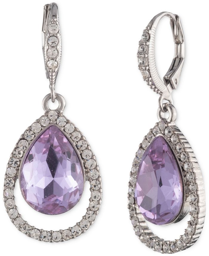 Givenchy Crystal Open Pavé Pear Drop Earrings & Reviews - Earrings -  Jewelry & Watches - Macy's