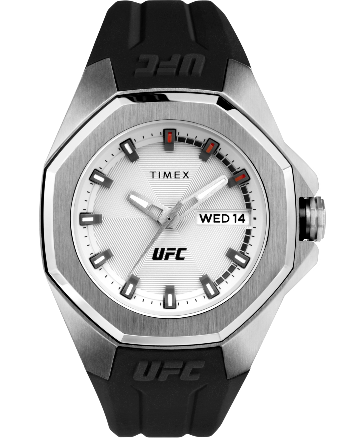 Timex Ufc Men's Quartz Pro Silicone Black Watch, 44mm