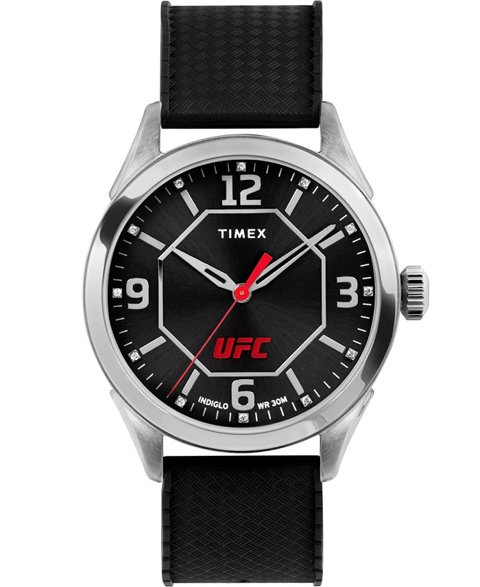 Timex UFC Men s Quartz Athena Silicone Black Watch 42mm Macy s