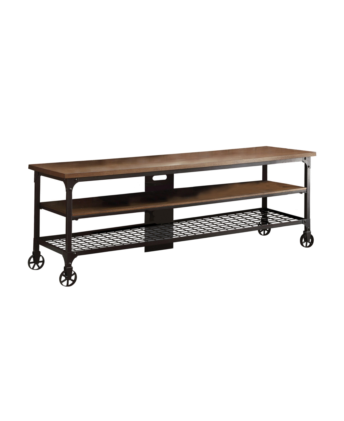 Furniture Thurmont 65 Inch Wide Tv Stand In -tone Finish- Weathered Natural And Rust