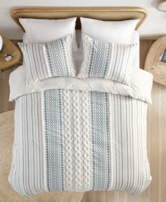 Imani Textured Cotton Chenille Printed 3-Pc. Comforter Set, King/Cal King