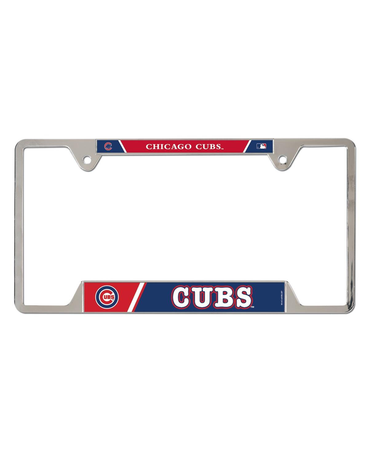Wincraft Chicago Cubs Primary Logo Metal License Plate Frame In Gray