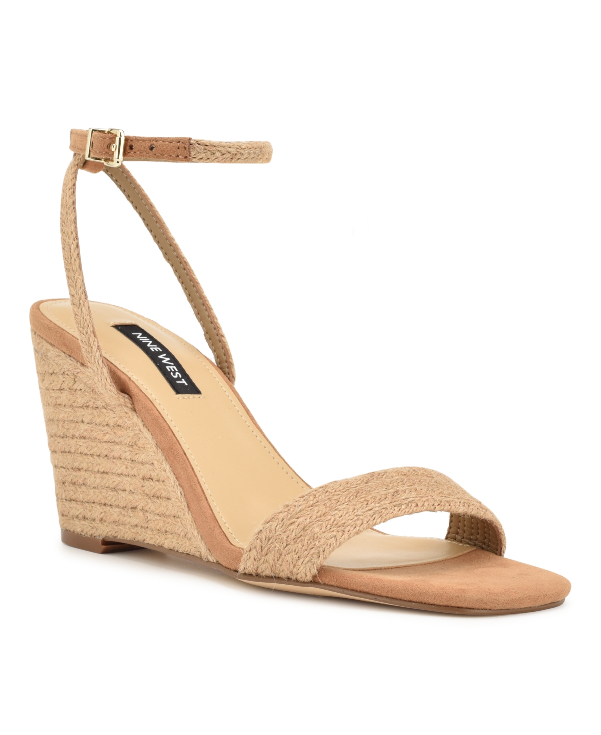Nine West Nile Ankle Strap Wedge Sandal In Medium Natural ModeSens