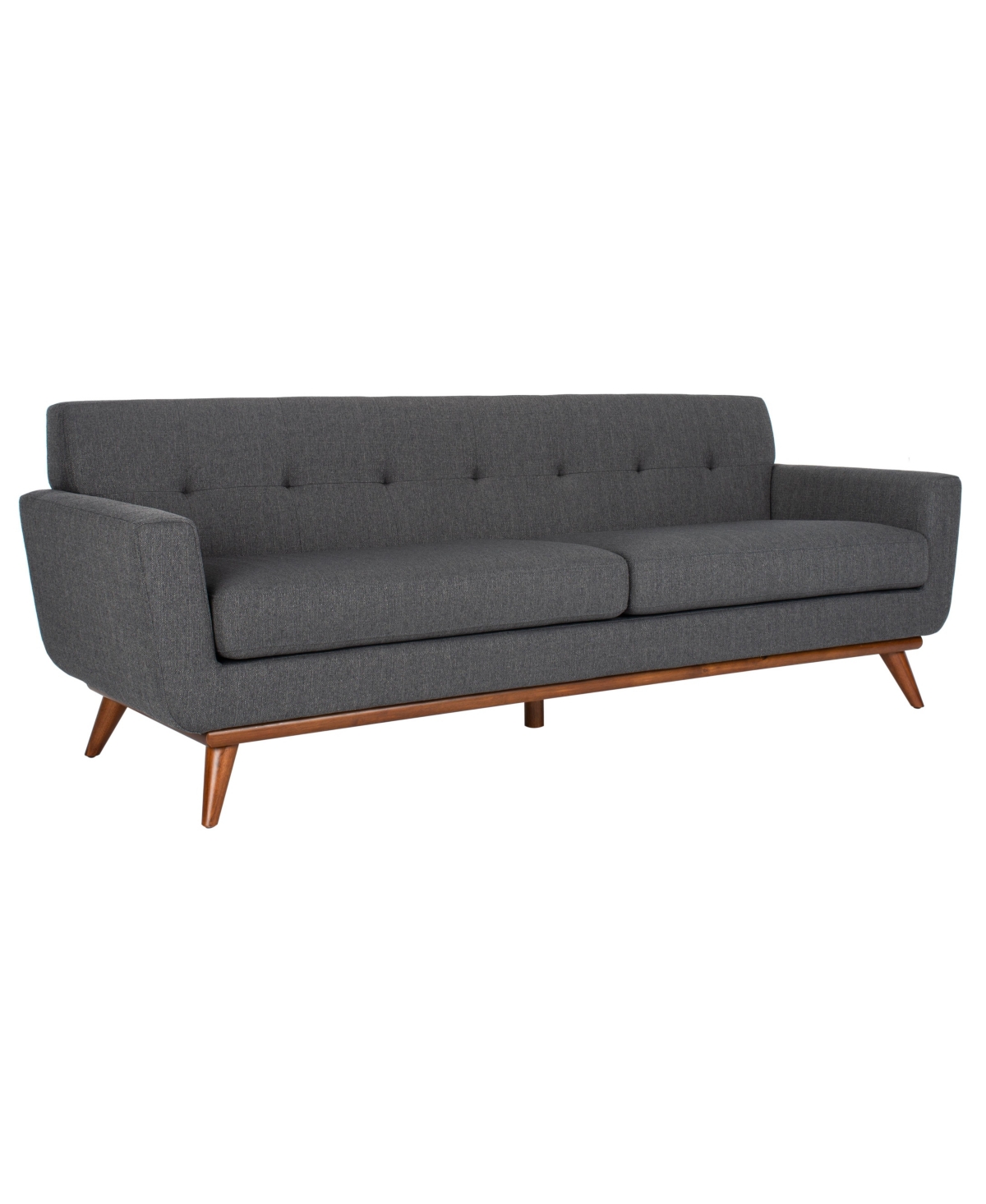 Safavieh Opal 90" Linen Tufted Sofa In Slate Gray