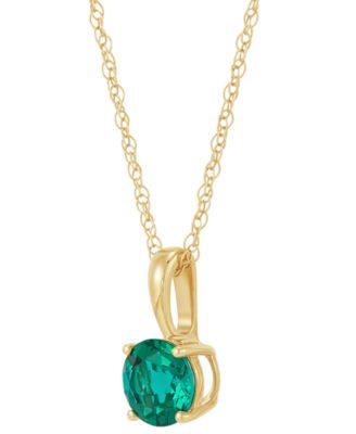 Birthstone Pendant in 14k Gold or 14k White Gold