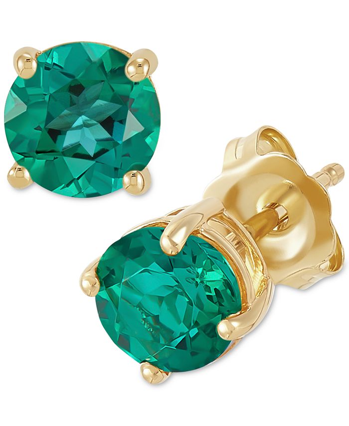 Macy's Birthstone Stud Earrings in 14k Gold or 14k White Gold & Reviews -  Earrings - Jewelry & Watches - Macy's