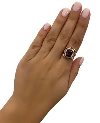 Le Vian - Raspberry Rhodolite (3-1/6 ct. t.w.) & Diamond (5/8 ct. t.w.) Ring in 14k Rose Gold