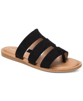 Sun + Stone - Oliaa Slip-On Strappy Flat Sandals