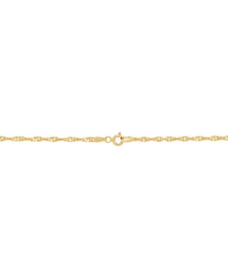 Lightweight Singapore Link 20" Chain Necklace in 14k Gold