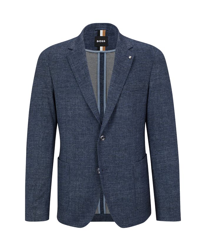 Hugo Boss Men's SlimFit Melange Stretch Jersey Jacket Macy's