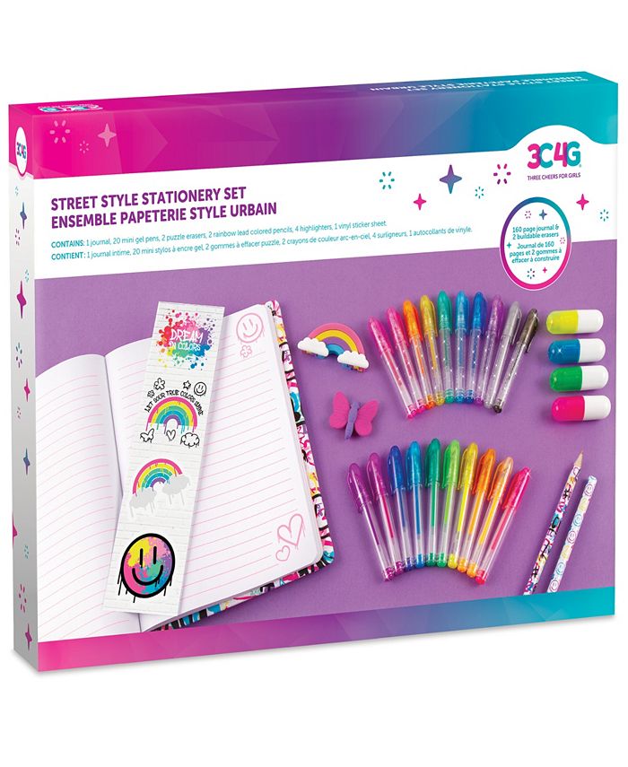 Three Cheers For Girls 3C4G Street Style Stationery 30 Piece Set, Make
