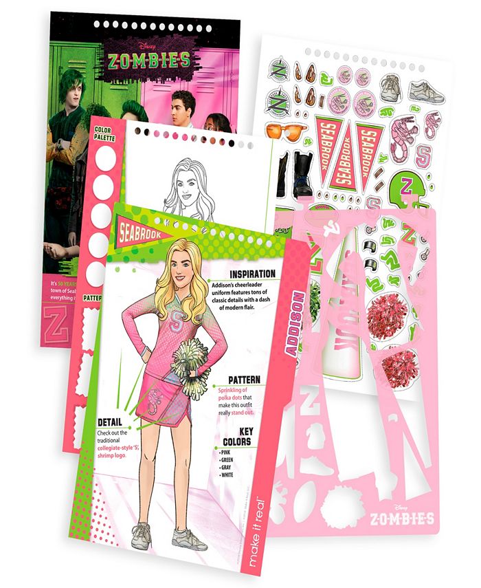 Disney Zombie Fashion Design Sketchbook Make It Real, includes 90