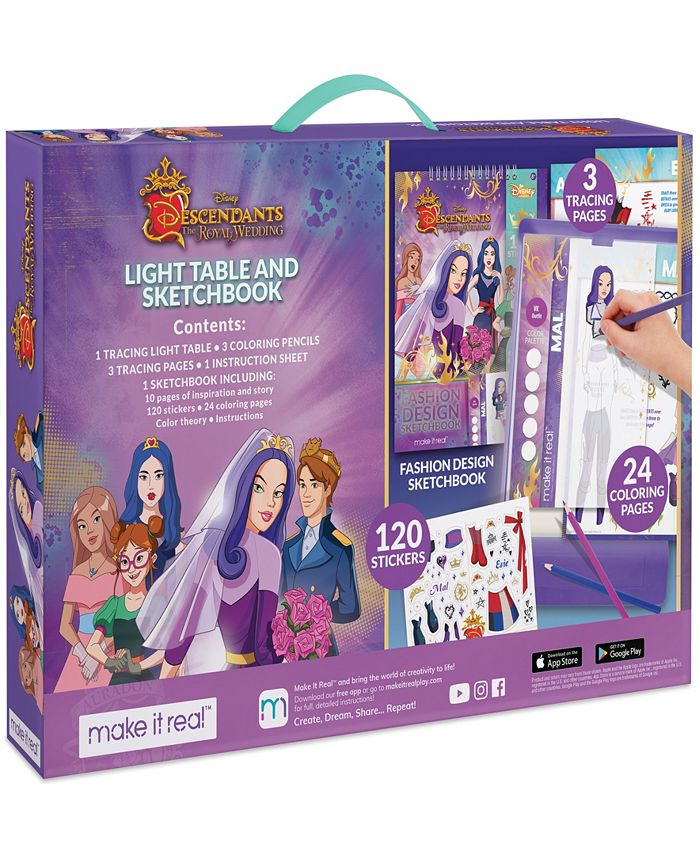 Disney Descendants Royal Wedding Light Table Sketchbook 9 Piece Set