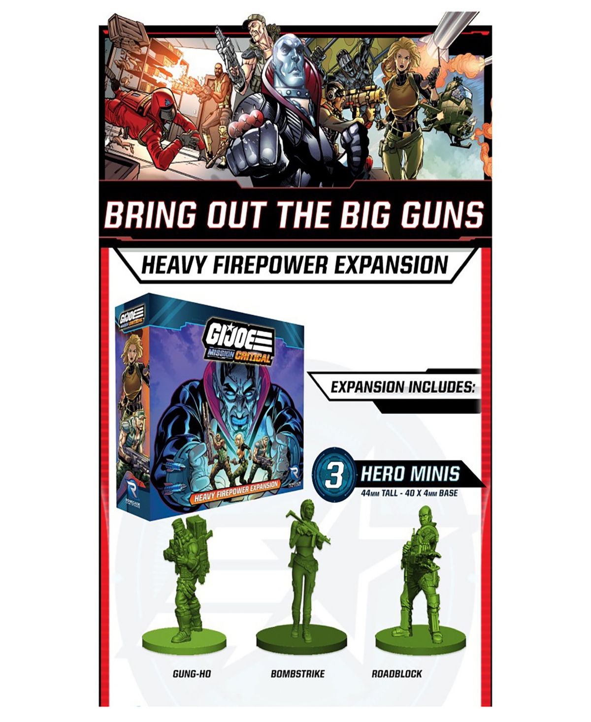 Shop Renegade Game Studios G.i. Joe Mission Critical Heavy Firepower Expansion Cooperative Board Game In Multi