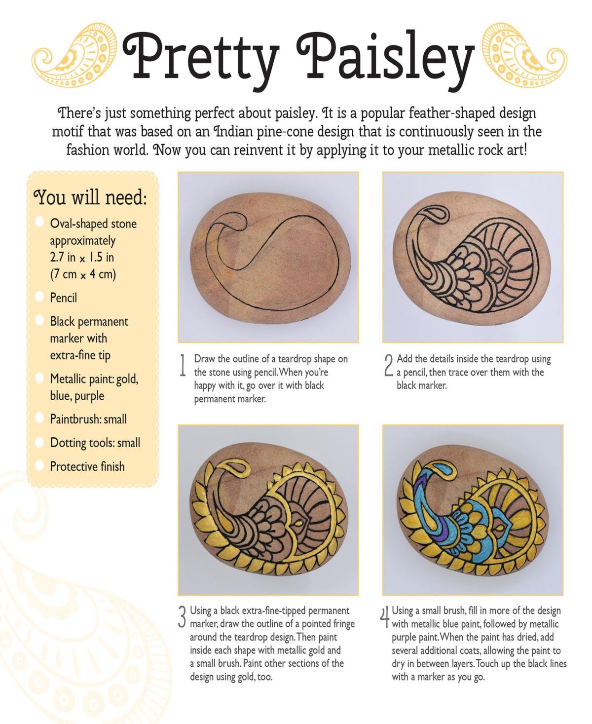 Metallic Rock Painting Box Set Diy Rock Painting For Adults Rocks, Brush, Paint included Mandala Stone Artist Create Rock Artwork At Home Arts And Cra