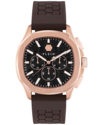 Philipp Plein - Men's Chronograph Spectre Brown Silicone Strap Watch 44mm