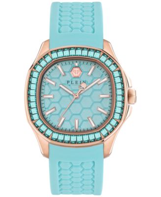 Philipp Plein - Women's Spectre Lady Turquoise Silicone Strap Watch 38mm