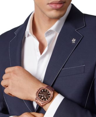slim fit dress slacks RAMRAJ Rose Gold Colour shirt paired with a matching dhoti, elegantly