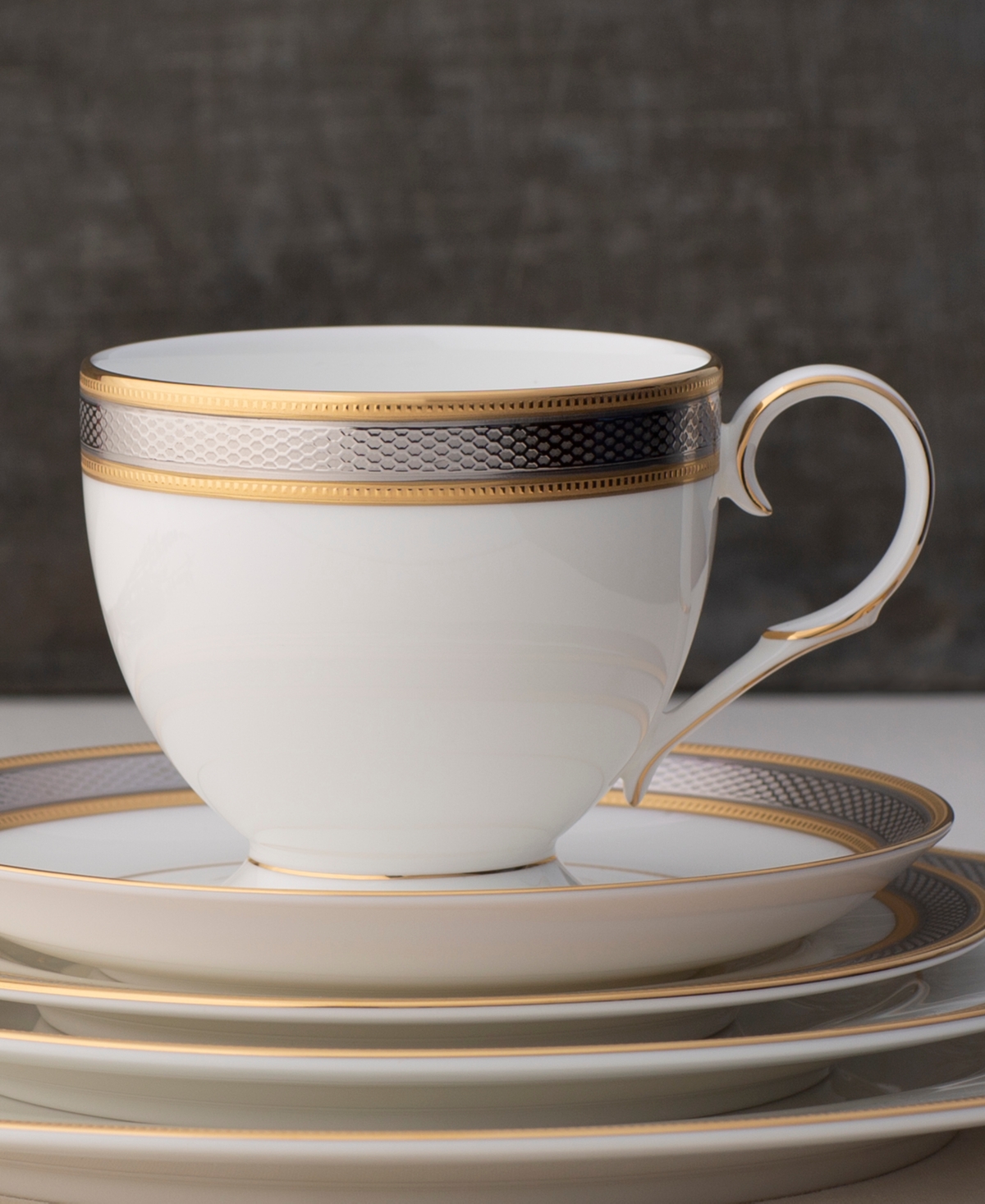 Noritake Brilliance Set of 4 Cups, Oz. -gold/platinum